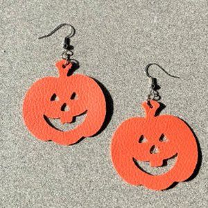 Punkin: orange Halloween earrings